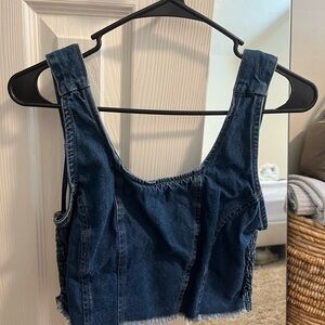 Denim Crop Top.